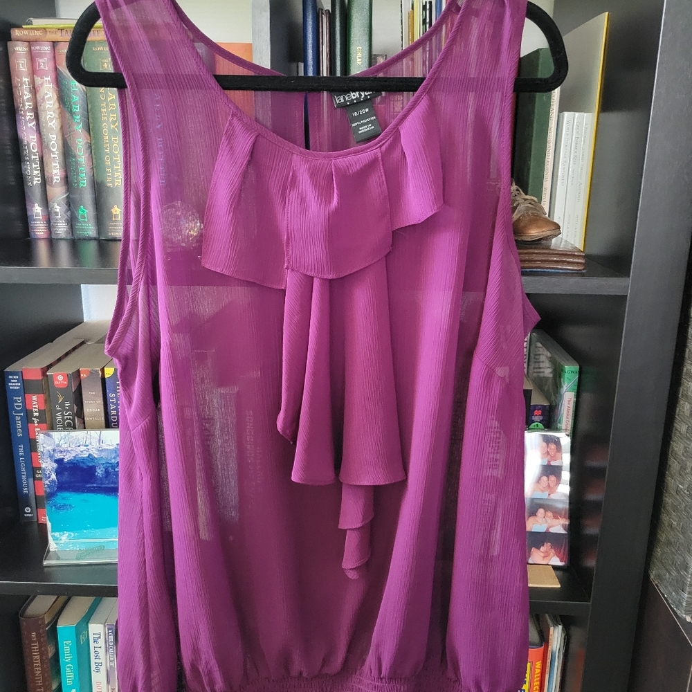 Lane Bryant Dress Tank Purple Sheer